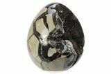Septarian Dragon Egg Geode - Black Crystals #241560-1
